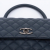 Chanel Coco Handle Large Caviar 2way Navy Blue Ruthenium