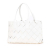 Bottega Veneta AB Bottega Veneta White Lambskin Leather Leather Small Lambskin Intrecciato Cabat Tote Italy