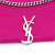 Saint Laurent AB Saint Laurent Pink Hot Pink Wool Fabric Medium Jersey Patchwork Jamie Crossbody Italy