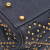 Christian Dior B Dior Blue Navy Denim Fabric Mini Cannage Studded Supple Lady Dior Italy