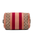 Gucci B Gucci Brown Light Brown Canvas Fabric Small GG Web Joy Boston Bag Italy