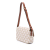 Celine AB Celine White Coated Canvas Fabric Triomphe Claude Shoulder Bag Italy