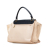 Celine B Celine Brown Beige with Black Calf Leather Medium Bicolor skin and Suede Trapeze Satchel Italy