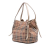 Burberry B Burberry Brown Beige Coated Canvas Fabric Small Haymarket Check Canterbury Tote Italy