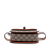 Gucci AB Gucci Brown Beige Coated Canvas Fabric Mini GG Supreme Web Bamboo 1947 Belt Bag Italy