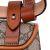 Gucci AB Gucci Brown Beige Coated Canvas Fabric Mini GG Supreme Web Bamboo 1947 Belt Bag Italy