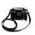 Philipp Plein Superheroin Hexagon Small Calf Leather 2-Ways Flap Belt Bag Black