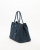 Prada Large Double Saffiano Denim Tote Bag