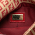Fendi B Fendi Brown Beige with Red Canvas Fabric Zucchino Flap Crossbody Italy