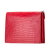 Saint Laurent B Saint Laurent Red Calf Leather Croc Embossed Monogram Cassandra Clasp Bag Italy