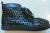 Christian Louboutin Schwarze Sneakers aus Leder und Spikes 37