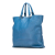 Prada B Prada Blue Calf Leather Vitello Daino Open Convertible Tote Italy