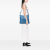 Prada B Prada Blue Calf Leather Vitello Daino Open Convertible Tote Italy