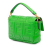 Fendi AB Fendi Green Lime Calf Leather Mini Zucca Embossed Baguette Satchel Italy