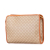 Celine B Celine Brown Beige Coated Canvas Fabric Macadam Clutch Italy