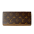 Louis Vuitton Emilie Long Canvas Envelope Wallet Monogram Reverse