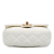Chanel White Mini Square Classic Lambskin Casino Royale Charms Single Flap France