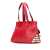 Burberry B Burberry Red Calf Leather House Check Trimmed Grainy skin Horn Toggle Tote Italy
