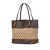 Gucci B Gucci Brown Beige Canvas Fabric GG Laidback Crafty Tote Italy