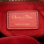 Christian Dior B Dior Red Dark Red Lambskin Leather Leather Medium Lambskin Cannage Studded Supple Lady Dior Italy