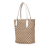 Gucci B Gucci Brown Beige with White Canvas Fabric GG Charmy Tote Italy