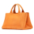 Prada B Prada Orange Canvas Fabric Canapa Bijoux Satchel Italy