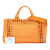 Prada B Prada Orange Canvas Fabric Canapa Bijoux Satchel Italy