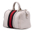 Gucci B Gucci White Calf Leather Medium skin Web Joy Boston Bag Italy