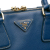 Prada B Prada Blue Dark Blue Saffiano Leather Bicolor Lux Promenade Dome Handbag Italy