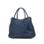 Prada B Prada Blue Calf Leather Vitello Daino Sacca 2 Manici Convertible Tote Italy