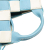 Loewe B LOEWE Blue Light Blue Calf Leather Mini Woven skin Gingham Surplus Basket Bag Spain