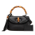 Gucci Bamboo Medium Leather Top-handle Handbag Black