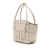 Bottega Veneta B Bottega Veneta White Calf Leather Mini skin Maxi Intrecciato Arco Satchel Italy