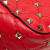 Valentino B Valentino Red Nappa Leather Leather Nappa Rockstud Spike Vertical Satchel Italy