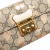 Gucci AB Gucci Brown Beige with White Coated Canvas Fabric Mini GG Supreme Berry Padlock Satchel Italy