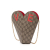 Gucci AB Gucci Brown Beige Coated Canvas Fabric Valentines Day GG Supreme Love Heart Bag Italy