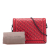 Bottega Veneta AB Bottega Veneta Red Nappa Leather Leather Nappa Intrecciato Microstud Montebello Crossbody Italy