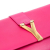 Saint Laurent B Saint Laurent Pink Dark Pink Calf Leather Chyc Ligne Clutch Italy