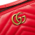 Gucci B Gucci Red Calf Leather GG Marmont Matelasse Shoulder Bag Italy