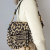 Christian Dior Saddle Canvas Saddle Handbag No Strap Black Mizza Embroidery Animal Print