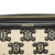 Celine B Celine Brown Light Beige with Black Canvas Fabric Triomphe Emroidered Clutch On Chain Italy