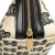 Celine B Celine Brown Light Beige with Black Canvas Fabric Triomphe Emroidered Clutch On Chain Italy