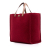 Fendi B Fendi Red Wool Fabric Felt Shopping Tote Italy