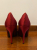 Lanvin Rote Seidenschleifen-Pumps