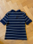 Lacoste Blue fitted striped zip polo