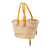 Chloé B Chloé Brown Beige with Yellow Mustard Raffia Natural Material Medium Marcie Basket Tote Spain