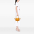 Chloé B Chloé Brown Beige with Yellow Mustard Raffia Natural Material Medium Marcie Basket Tote Spain