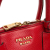 Prada B Prada Red Saffiano Leather Medium Dome Satchel Italy