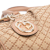 Gucci B Gucci Brown Beige Canvas Fabric Diamante Sukey Satchel Italy