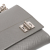 Prada B Prada Gray Saffiano Leather Cuir Twist Lock Chain Flap Italy